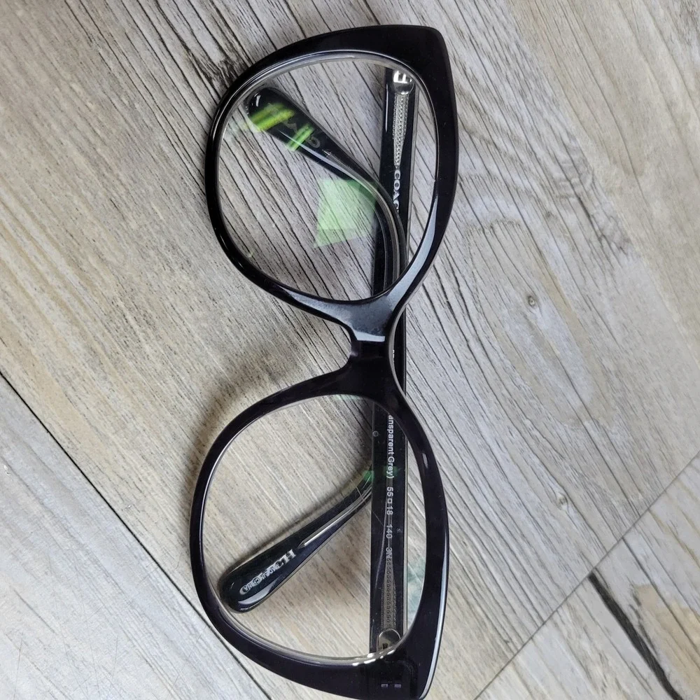 Coach Sunglasses HC8365U 57458G Black Transparent Grey Frames Only 55-18-140